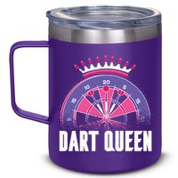 Dart Queen 12oz Stainless Steel Coffee Mug