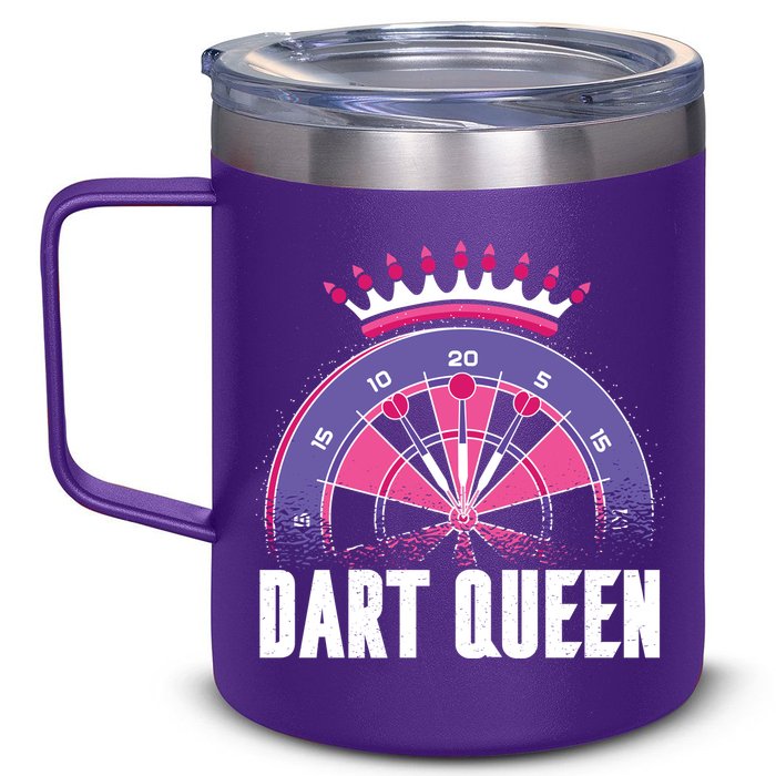 Dart Queen 12oz Stainless Steel Coffee Mug