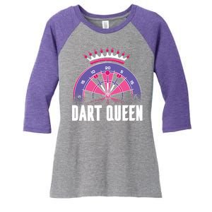 Dart Queen Women's Tri-Blend 3/4-Sleeve Raglan Shirt