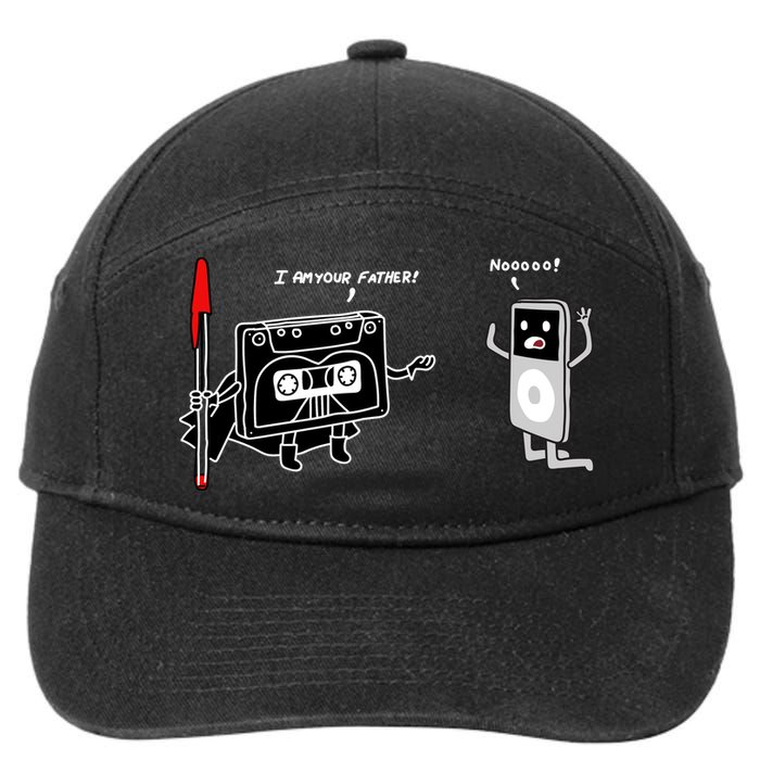 Darth Cassette Tape 7-Panel Snapback Hat