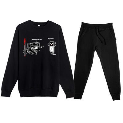 Darth Cassette Tape Premium Crewneck Sweatsuit Set