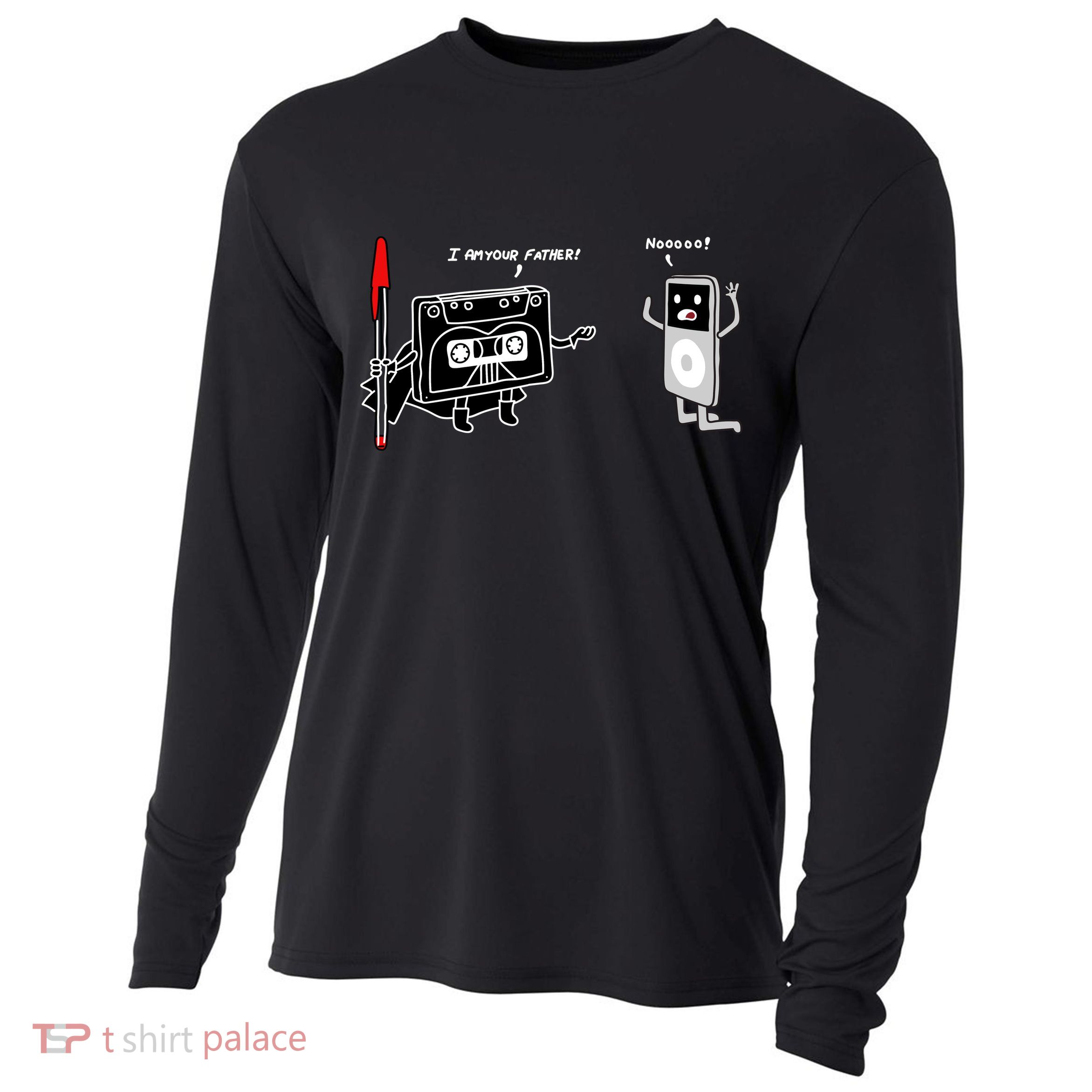 Darth Cassette Tape Cooling Performance Long Sleeve Crew