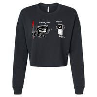Darth Cassette Tape Cropped Pullover Crew