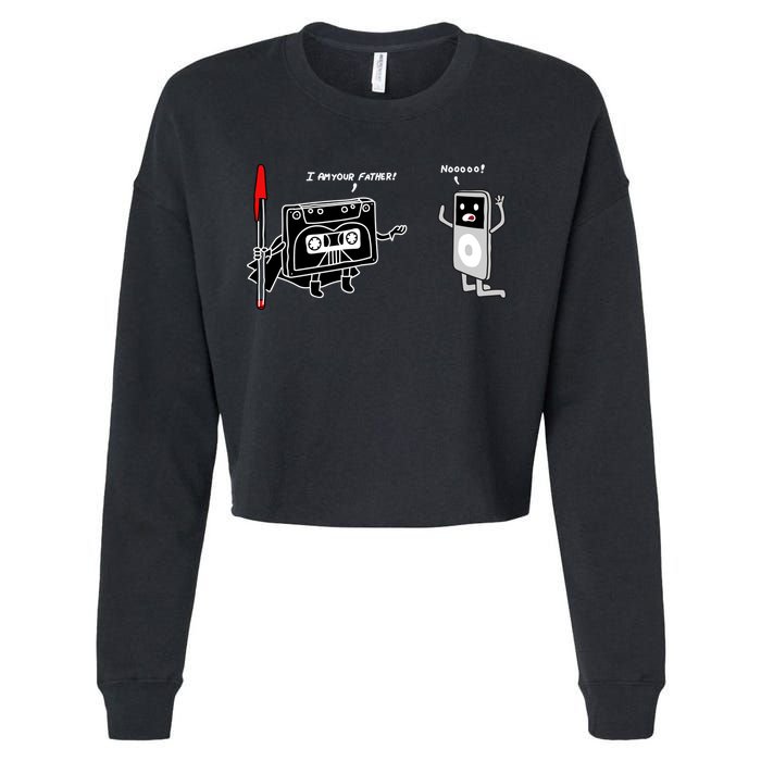 Darth Cassette Tape Cropped Pullover Crew