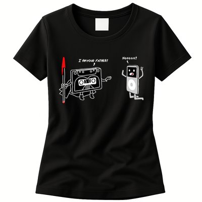 Darth Cassette Tape Womens T-Shirt