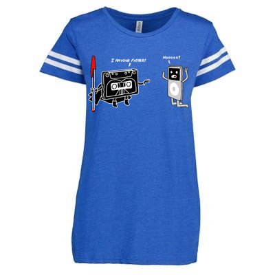 Darth Cassette Tape Enza Ladies Jersey Football T-Shirt