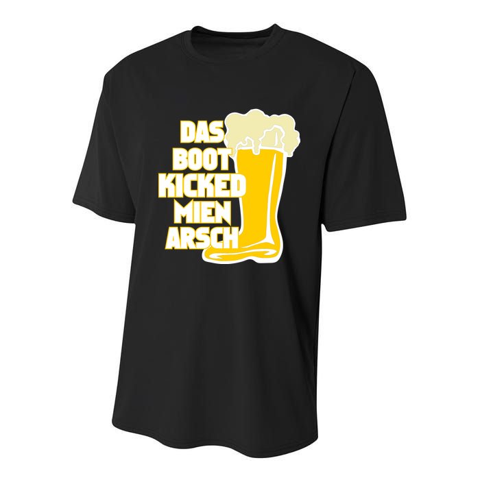 Das Boot Kicked Mien Arsch Youth Performance Sprint T-Shirt