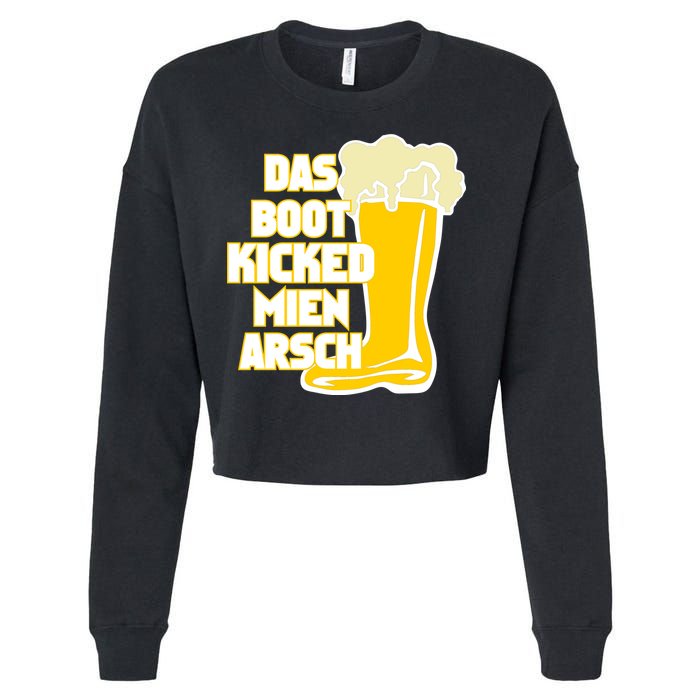 Das Boot Kicked Mien Arsch Cropped Pullover Crew