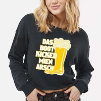 Das Boot Kicked Mien Arsch Cropped Pullover Crew