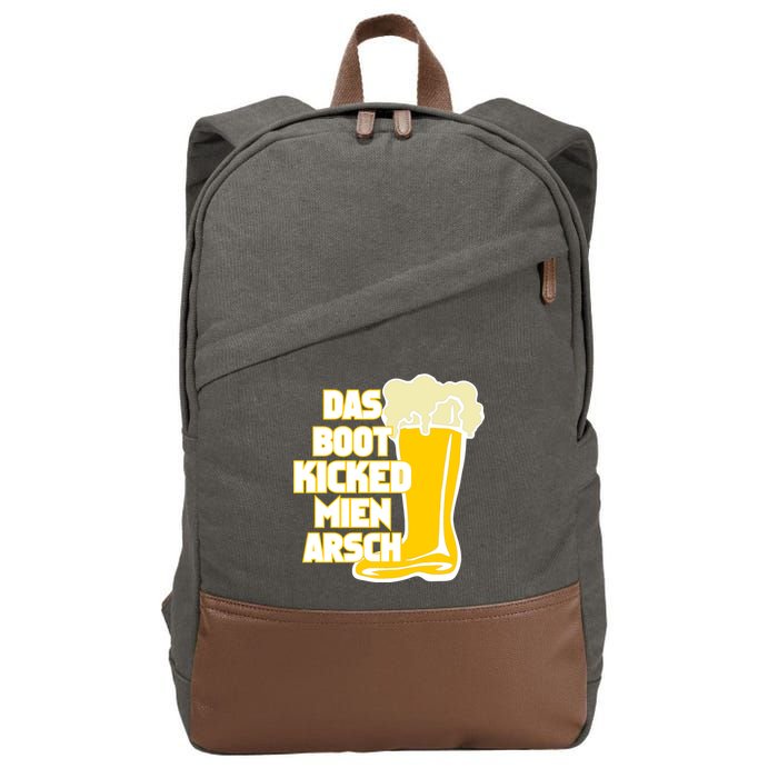 Das Boot Kicked Mien Arsch Cotton Canvas Backpack