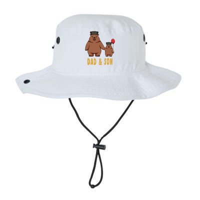 Dad And Son Matching Couple Bear Camping Birthday Father Funny Gift Legacy Cool Fit Booney Bucket Hat