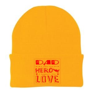 Dad A SonS First Hero A DaughterS First Gift Knit Cap Winter Beanie