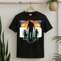 Dad A Sons First Hero A Daughters First Love Father's Day T-Shirt