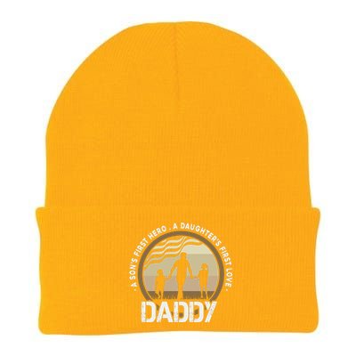 Daddy A Sons First Hero Daughters First Love Knit Cap Winter Beanie