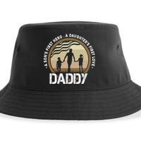 Daddy A Sons First Hero Daughters First Love Sustainable Bucket Hat