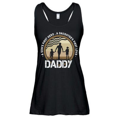 Daddy A Sons First Hero Daughters First Love Ladies Essential Flowy Tank