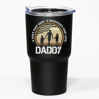 Daddy A Sons First Hero Daughters First Love Tumbler