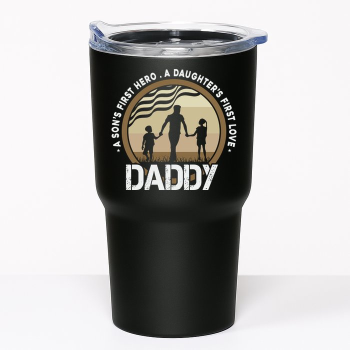 Daddy A Sons First Hero Daughters First Love Tumbler