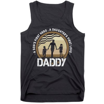 Daddy A Sons First Hero Daughters First Love Tank Top