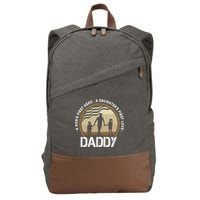 Daddy A Sons First Hero Daughters First Love Cotton Canvas Backpack