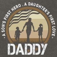 Daddy A Sons First Hero Daughters First Love Cotton Canvas Backpack