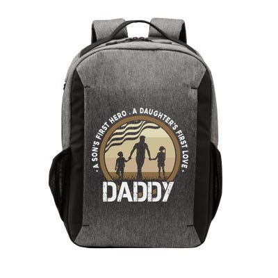 Daddy A Sons First Hero Daughters First Love Vector Backpack