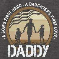 Daddy A Sons First Hero Daughters First Love Vector Backpack
