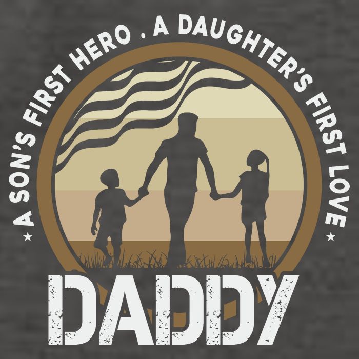 Daddy A Sons First Hero Daughters First Love Vector Backpack