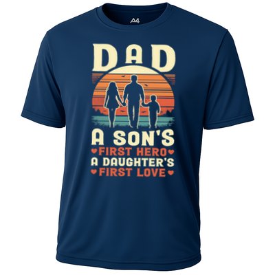 Dad A Son'S First Hero A Daughter'S First Love Father'S Day Performance Shirt