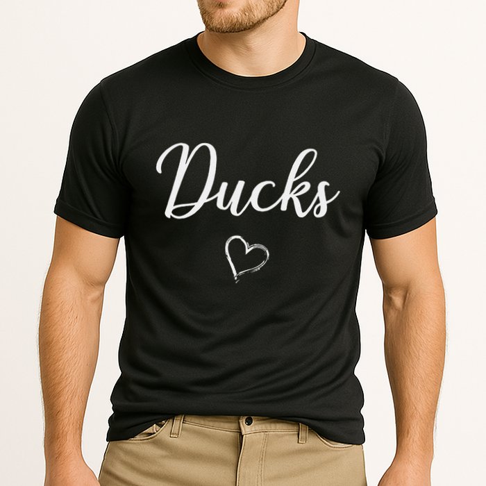 Ducks Above Small Heart Taylor Cooling Performance Crew T-Shirt