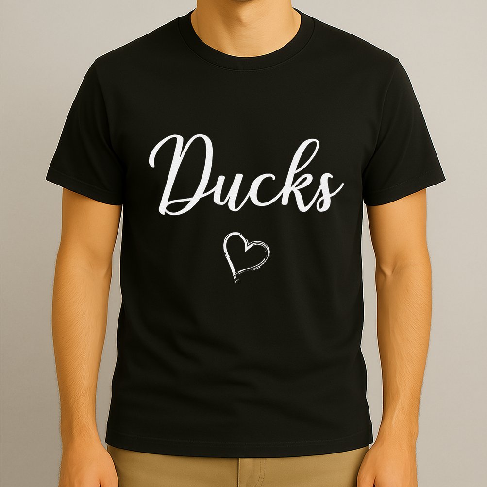 Ducks Above Small Heart Taylor T-Shirt