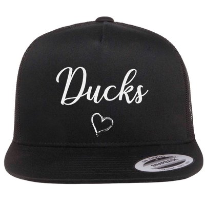 Ducks Above Small Heart Taylor Flatbill Hat