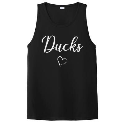 Ducks Above Small Heart Taylor PosiCharge Competitor Tank