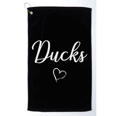 Ducks Above Small Heart Taylor Golf Towel