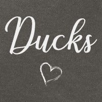 Ducks Above Small Heart Taylor Cotton Canvas Backpack