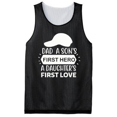 Dad A Son S First Hero A Daughter S First Love Mesh Reversible Basketball Jersey Tank