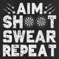 Darts Aim Shoot Swear Repeat Dartboard Funny Dart Player Knit Cap Winter Beanie