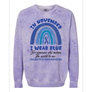 Diabetes Awareness Shirt, In November I Wear Blue Colorblast Crewneck Sweatshirt