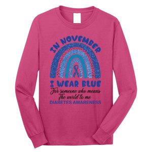 Diabetes Awareness Shirt, In November I Wear Blue Long Sleeve Shirt