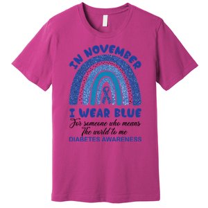 Diabetes Awareness Shirt, In November I Wear Blue Premium T-Shirt