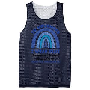 Diabetes Awareness Shirt, In November I Wear Blue Mesh Reversible Basketball Jersey Tank