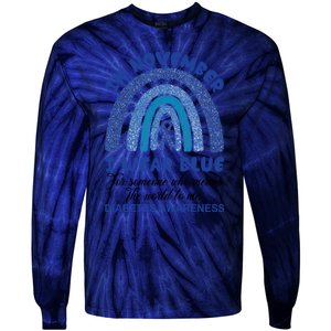 Diabetes Awareness Shirt, In November I Wear Blue Tie-Dye Long Sleeve Shirt