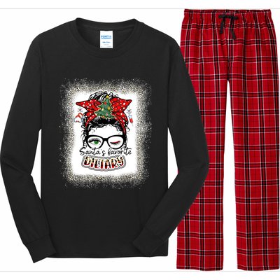 Dietary Assistant SantaS Favorite Nurse I Love Being A Elf Gift Long Sleeve Pajama Set