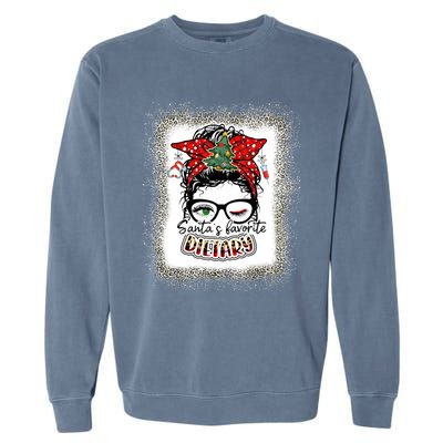 Dietary Assistant SantaS Favorite Nurse I Love Being A Elf Gift Garment-Dyed Sweatshirt