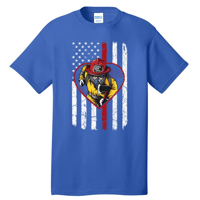 Dad And Son Firefighter Gift Tall T-Shirt