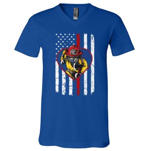 Dad And Son Firefighter Gift V-Neck T-Shirt