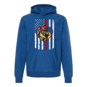 Dad And Son Firefighter Gift Premium Hoodie