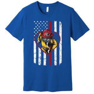 Dad And Son Firefighter Gift Premium T-Shirt