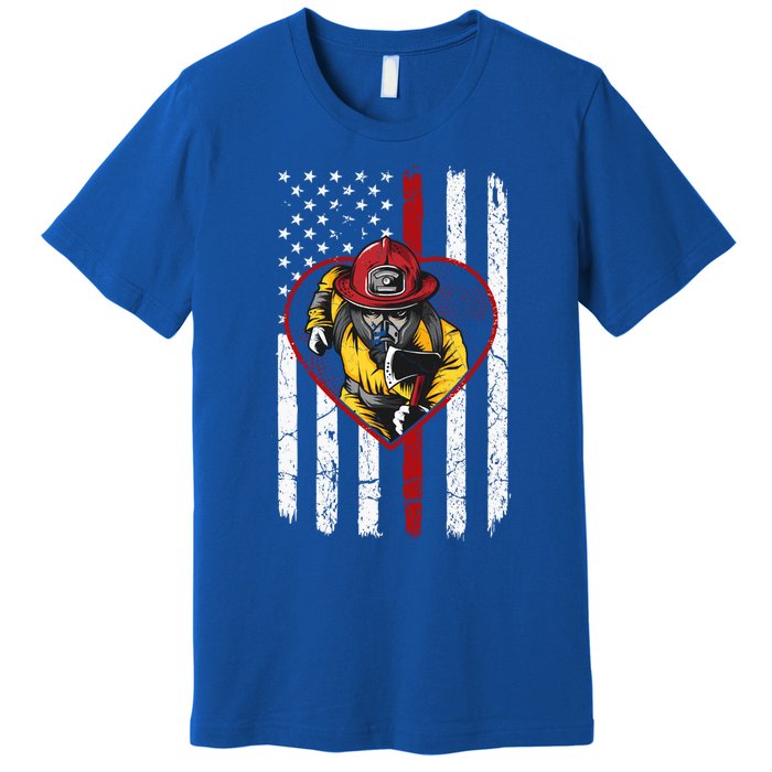 Dad And Son Firefighter Gift Premium T-Shirt