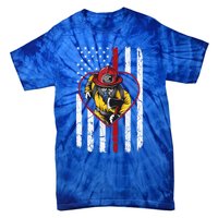 Dad And Son Firefighter Gift Tie-Dye T-Shirt